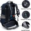 imageG4Free 50L Hiking Backpack Waterproof Daypack Outdoor Camping Climbing Backpack with Rain Cover for Men WomenDark Blue