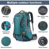 imageG4Free 50L Hiking Backpack Waterproof Daypack Outdoor Camping Climbing Backpack with Rain Cover for Men WomenDark Green01