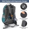 imageG4Free 50L Hiking Backpack Waterproof Daypack Outdoor Camping Climbing Backpack with Rain Cover for Men WomenDark Green01