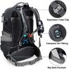 imageG4Free 50L Hiking Backpack Waterproof Daypack Outdoor Camping Climbing Backpack with Rain Cover for Men WomenDark Grey