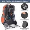 imageG4Free 50L Hiking Backpack Waterproof Daypack Outdoor Camping Climbing Backpack with Rain Cover for Men WomenOrange01