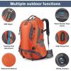 imageG4Free 50L Hiking Backpack Waterproof Daypack Outdoor Camping Climbing Backpack with Rain Cover for Men WomenOrange01