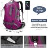 imageG4Free 50L Hiking Backpack Waterproof Daypack Outdoor Camping Climbing Backpack with Rain Cover for Men WomenRose Red