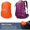 imageG4Free 50L Hiking Backpack Waterproof Daypack Outdoor Camping Climbing Backpack with Rain Cover for Men WomenRose Red