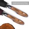 imageG4Free 5262inch Wooden J Handle Golf Umbrella Windproof UV Protection Classic Stick Wedding Cane Umbrellas Auto Open Cane Hook HandleBlack