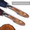 imageG4Free 5262inch Wooden J Handle Golf Umbrella Windproof UV Protection Classic Stick Wedding Cane Umbrellas Auto Open Cane Hook HandleBlue