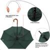 imageG4Free 5262inch Wooden J Handle Golf Umbrella Windproof UV Protection Classic Stick Wedding Cane Umbrellas Auto Open Cane Hook HandleDark Green