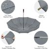 imageG4Free 54 Inch Large Compact Windproof Golf Umbrella for Rain Oversized Auto Open Close Folding Travel 10 Ribs Vented Double Canopy Umbrella for Women MenGrey