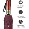 imageG4Free 54 Inch Large Compact Windproof Golf Umbrella for Rain Oversized Auto Open Close Folding Travel 10 Ribs Vented Double Canopy Umbrella for Women MenBurgendy