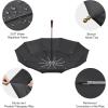 imageG4Free 54 Inch Large Compact Windproof Golf Umbrella for Rain Oversized Auto Open Close Folding Travel 10 Ribs Vented Double Canopy Umbrella for Women MenBlack