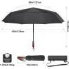 imageG4Free 54 Inch Large Compact Windproof Golf Umbrella for Rain Oversized Auto Open Close Folding Travel 10 Ribs Vented Double Canopy Umbrella for Women MenBlack