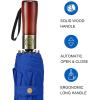 imageG4Free 54 Inch Large Compact Windproof Golf Umbrella for Rain Oversized Auto Open Close Folding Travel 10 Ribs Vented Double Canopy Umbrella for Women MenSapphire