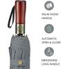 imageG4Free 54 Inch Large Compact Windproof Golf Umbrella for Rain Oversized Auto Open Close Folding Travel 10 Ribs Vented Double Canopy Umbrella for Women MenGrey