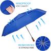 imageG4Free 54 Inch Large Compact Windproof Golf Umbrella for Rain Oversized Auto Open Close Folding Travel 10 Ribs Vented Double Canopy Umbrella for Women MenSapphire
