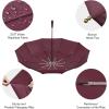 imageG4Free 54 Inch Large Compact Windproof Golf Umbrella for Rain Oversized Auto Open Close Folding Travel 10 Ribs Vented Double Canopy Umbrella for Women MenBurgendy