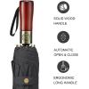 imageG4Free 54 Inch Large Compact Windproof Golf Umbrella for Rain Oversized Auto Open Close Folding Travel 10 Ribs Vented Double Canopy Umbrella for Women MenBlack