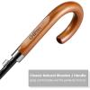 imageG4Free 54 Inch Large Windproof Umbrella for 2 Persons 16 Ribs Auto Open Classic Wooden J Handle Cane Stick Golf Rain Umbrellas for Men Women Travel 120cmBurgendy