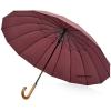 imageG4Free 54 Inch Large Windproof Umbrella for 2 Persons 16 Ribs Auto Open Classic Wooden J Handle Cane Stick Golf Rain Umbrellas for Men Women Travel 120cmBurgendy