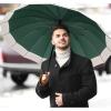 imageG4Free 54 Inch Large Windproof Umbrella for 2 Persons 16 Ribs Auto Open Classic Wooden J Handle Cane Stick Golf Rain Umbrellas for Men Women Travel 120cmIvoryGreen