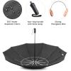 imageG4Free 5462 Inch Windproof Inverted Umbrella with Reflective Stripe Large Compact Reverse Golf Umbrella for Rain 10 Ribs Double Canopy Travel Umbrella Automatic Open CloseBlack