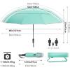 imageG4Free 5462 Inch Windproof Inverted Umbrella with Reflective Stripe Large Compact Reverse Golf Umbrella for Rain 10 Ribs Double Canopy Travel Umbrella Automatic Open CloseLake Blue