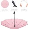 imageG4Free 5462 Inch Windproof Inverted Umbrella with Reflective Stripe Large Compact Reverse Golf Umbrella for Rain 10 Ribs Double Canopy Travel Umbrella Automatic Open ClosePink