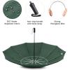 imageG4Free 5462 Inch Windproof Inverted Umbrella with Reflective Stripe Large Compact Reverse Golf Umbrella for Rain 10 Ribs Double Canopy Travel Umbrella Automatic Open CloseDark Green