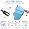 imageG4Free 5462 Inch Windproof Inverted Umbrella with Reflective Stripe Large Compact Reverse Golf Umbrella for Rain 10 Ribs Double Canopy Travel Umbrella Automatic Open CloseSky Blue