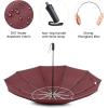 imageG4Free 5462 Inch Windproof Inverted Umbrella with Reflective Stripe Large Compact Reverse Golf Umbrella for Rain 10 Ribs Double Canopy Travel Umbrella Automatic Open CloseBurgundy