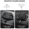 imageG4Free 5462 Inch Windproof Inverted Umbrella with Reflective Stripe Large Compact Reverse Golf Umbrella for Rain 10 Ribs Double Canopy Travel Umbrella Automatic Open CloseBlack