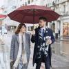 imageG4Free 5462 Inch Windproof Inverted Umbrella with Reflective Stripe Large Compact Reverse Golf Umbrella for Rain 10 Ribs Double Canopy Travel Umbrella Automatic Open CloseBurgundy