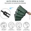 imageG4Free 5462 Inch Windproof Inverted Umbrella with Reflective Stripe Large Compact Reverse Golf Umbrella for Rain 10 Ribs Double Canopy Travel Umbrella Automatic Open CloseDark Green