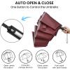 imageG4Free 5462 Inch Windproof Inverted Umbrella with Reflective Stripe Large Compact Reverse Golf Umbrella for Rain 10 Ribs Double Canopy Travel Umbrella Automatic Open CloseBurgundy
