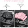 imageG4Free 5462 Inch Windproof Inverted Umbrella with Reflective Stripe Large Compact Reverse Golf Umbrella for Rain 10 Ribs Double Canopy Travel Umbrella Automatic Open ClosePink