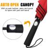 imageG4Free 62 Inch Portable Golf Umbrella Large Oversize Double Canopy Vented Windproof Waterproof Automatic Open Stick Umbrellas for Men and WomenDark BlueBlackRed