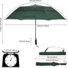 imageG4Free 62 Inch Portable Golf Umbrella Large Oversize Double Canopy Vented Windproof Waterproof Automatic Open Stick Umbrellas for Men and WomenDark BlueDark Green