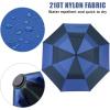 imageG4Free 62 Inch Portable Golf Umbrella Large Oversize Double Canopy Vented Windproof Waterproof Automatic Open Stick Umbrellas for Men and WomenDark BlueNavyRoyal Blue