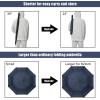 imageG4Free 62 Inch Portable Golf Umbrella Large Oversize Double Canopy Vented Windproof Waterproof Automatic Open Stick Umbrellas for Men and WomenDark BlueDark Blue