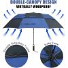 imageG4Free 62 Inch Portable Golf Umbrella Large Oversize Double Canopy Vented Windproof Waterproof Automatic Open Stick Umbrellas for Men and WomenDark BlueNavyRoyal Blue