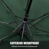 imageG4Free 62 Inch Portable Golf Umbrella Large Oversize Double Canopy Vented Windproof Waterproof Automatic Open Stick Umbrellas for Men and WomenDark BlueDark Green