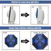 imageG4Free 62 Inch Portable Golf Umbrella Large Oversize Double Canopy Vented Windproof Waterproof Automatic Open Stick Umbrellas for Men and WomenDark BlueBlueNavy