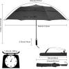 imageG4Free 62 Inch Portable Golf Umbrella Large Oversize Double Canopy Vented Windproof Waterproof Automatic Open Stick Umbrellas for Men and WomenDark BlueBlack