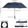 imageG4Free 62 Inch Portable Golf Umbrella Large Oversize Double Canopy Vented Windproof Waterproof Automatic Open Stick Umbrellas for Men and WomenDark BlueDark Blue