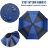 imageG4Free 62 Inch Portable Golf Umbrella Large Oversize Double Canopy Vented Windproof Waterproof Automatic Open Stick Umbrellas for Men and WomenDark BlueBlueNavy