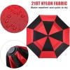 imageG4Free 62 Inch Portable Golf Umbrella Large Oversize Double Canopy Vented Windproof Waterproof Automatic Open Stick Umbrellas for Men and WomenDark BlueBlackRed