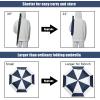 imageG4Free 62 Inch Portable Golf Umbrella Large Oversize Double Canopy Vented Windproof Waterproof Automatic Open Stick Umbrellas for Men and WomenDark BlueBlueWhite