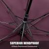 imageG4Free 62 Inch Portable Golf Umbrella Large Oversize Double Canopy Vented Windproof Waterproof Automatic Open Stick Umbrellas for Men and WomenDark BlueWine Red