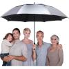 imageG4Free 72 Inch Huge Golf Umbrella UV Protection Auto Open Windproof Umbrella Oversized Extra Large Vented Double Canopy for FamilySilverBlack