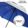 imageG4Free 72 Inch Huge Golf Umbrella UV Protection Auto Open Windproof Umbrella Oversized Extra Large Vented Double Canopy for FamilySilverBlue