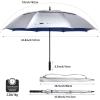 imageG4Free 72 Inch Huge Golf Umbrella UV Protection Auto Open Windproof Umbrella Oversized Extra Large Vented Double Canopy for FamilySilverBlue